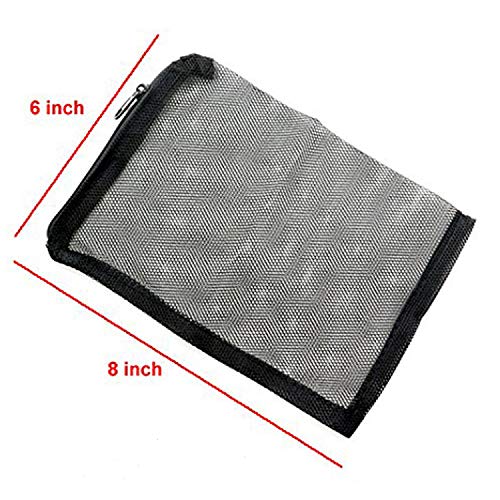 WEFOO 10 Pcs Aquarium Filter Media Bags for Pelletized Carbon, Bio Balls, Ceramic Rings, Ammonia Remover, Black