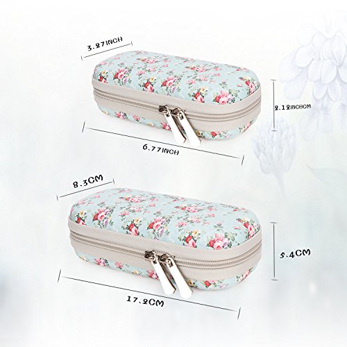 Skycase Sunglasses Case for Women Semi Hard Eyeglasses Case Holder Floral 27