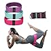 Fabric Resistance Loop Exercise Band Set Non Rolling Thick Cloth Booty Hip Circle Belt to Tone Legs, Butt, Glutes and Thighs Workout Gym Bands for Yoga, Pilates, Muscle Training with Carrying Bag