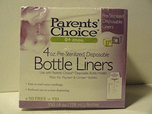 Parents Choice 4 Oz Bottle Liners - 110 Ct