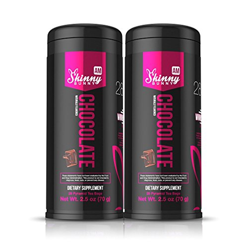 Skinny Bunny Tea Weight Loss & Detox Bundle: Manage Weight, Support Immune System, Healthy Cleanse & Promote Health with Antioxidants (Chocolate Tea AM - BOGO - 2x 28 Day Supply)