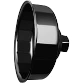 Ibetter 86.4mm 16 Flutes Oil Filter Wrench for BMW and Volvo with 86mm Filter Housing Caps, Removal Tool to Change Oil, Steel Socket Wrench Kit