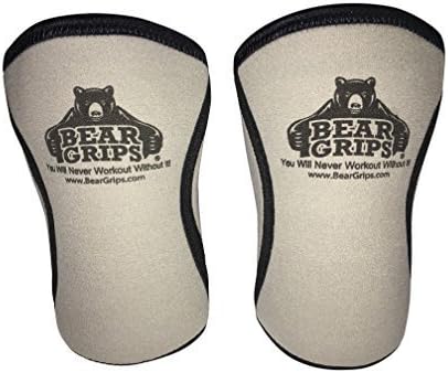 Bear Grips: 7mm Extra Strength Knee Sleeves, Contouring Design to Protect tendons, ligaments Ideal for Weight Lifting, Squats, wods