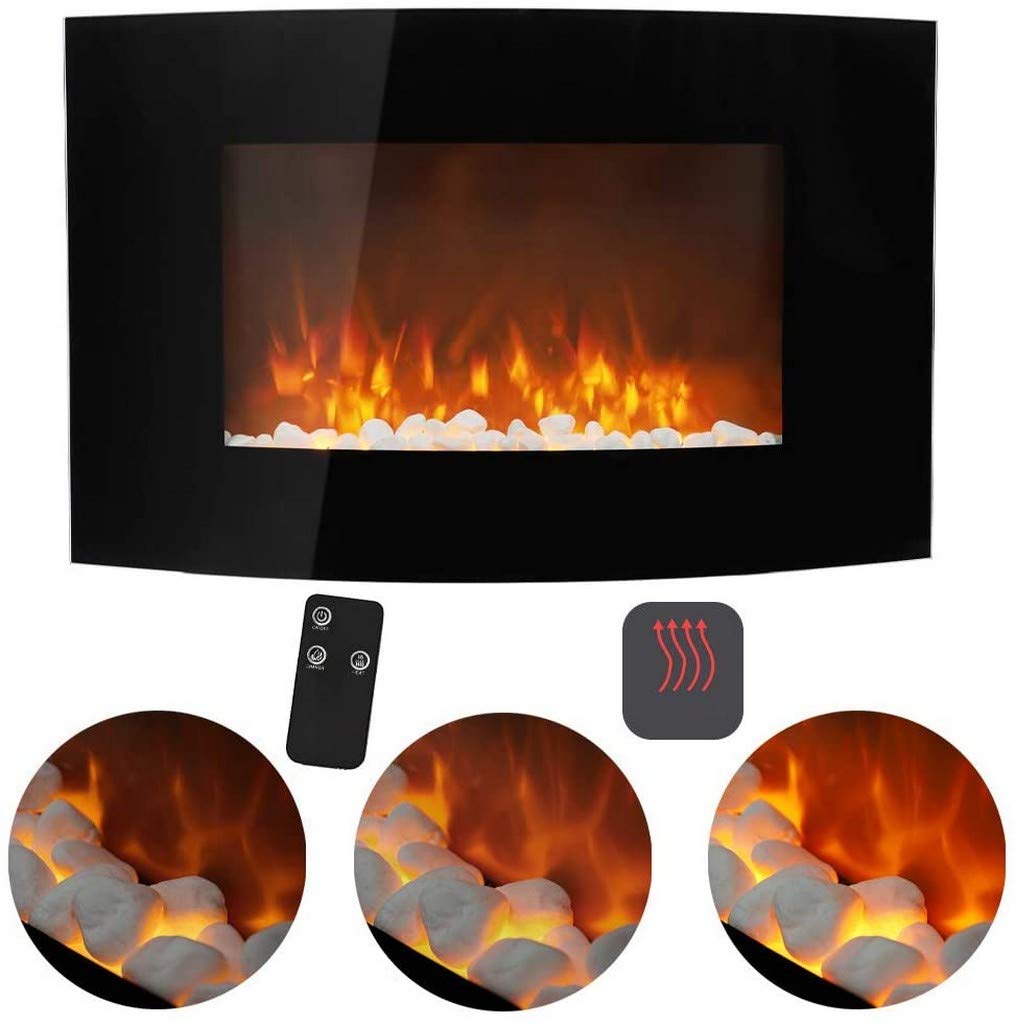 Buy MWPO 35 Inch Electric Fire Heater Curved Wall ed Electrical