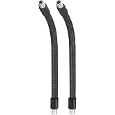 Awclub 6-Inch Flexible Gooseneck Tubing, 3/8"-16 Male to Male Thread Universal Arm Gooseneck Extension Holder for Microphone, Tripod Phone, Camera, LED Video Lights 2 Pack