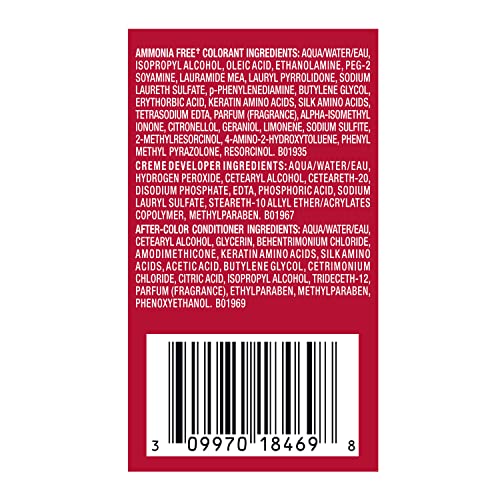 REVLON COLORSILK BEAUTIFUL COLOR PERMANENT HAIR COLOR, LONG-LASTING HIGH-DEFINITION COLOR, SHINE & SILKY SOFTNESS WITH 100% GRAY COVERAGE, AMMONIA FREE, 034 DEEP BURGUNDY, 1 PACK
