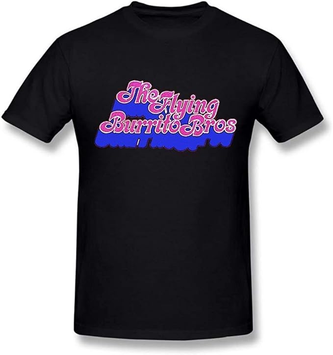 Men's The Flying Burrito Brothers Band Motorcycle Logo Black T