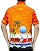 LA LEELA Men's Aloha Hawaiian Shirt Short Sleeve Button Down Casual Beach Party Orange