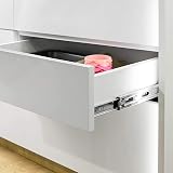 GTV H45 Drawer Runners 450 mm Soft Close 30 kg Telescopic Ball Guide view 6
