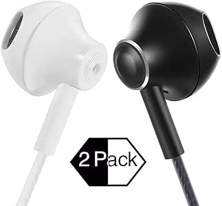 Amazon.com: Wired Metal Earphones with Microphone,Classic ...