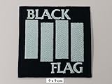 BLACK FLAG Logo Embroidered Iron On HC Punk Patch 3.5