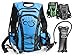 Hydration Backpack With 2.0L TPU Leak Proof Water Bladder- 600D Polyester -Adjustable Padded Shoulder, Chest & Waist Straps- Silicon Bite Tip & Shut Off Valve- Daypack For Cycling & Hiking Blue