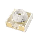 Marble White Acrylic Sticky Memo Pad Holder 100