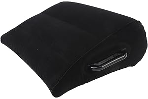 Inflatable Wedge Pillow, Portable Travel Pillow with Soft Flocking Surface for Couples, Back Support, Leg Elevation, Home and
