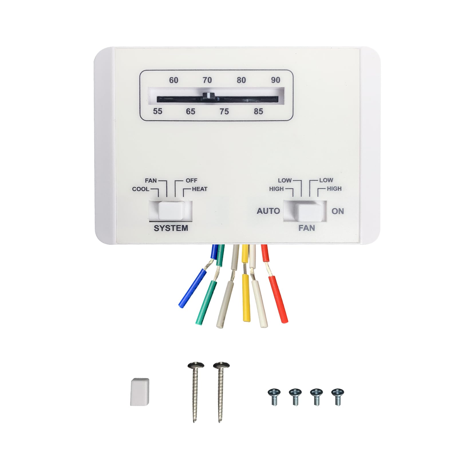 Photo 1 of Lrichy OEM 7330G3351 RV Air Conditioner Thermostat Replacement for Coleman Mach Series, 7330F3852 Single Stage Heating/Cooling Control Unit for RV AC Systems, White, 7330F3852
