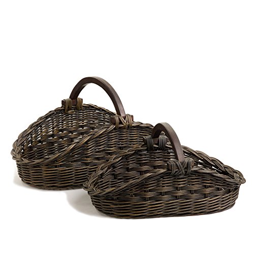 Small Brown Wicker Basket With Handle