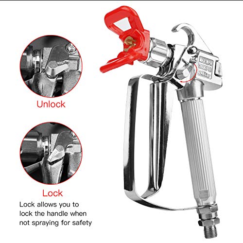 Airless Paint Spray Gun，3600PSI High Pressure Airless Spray Gun with