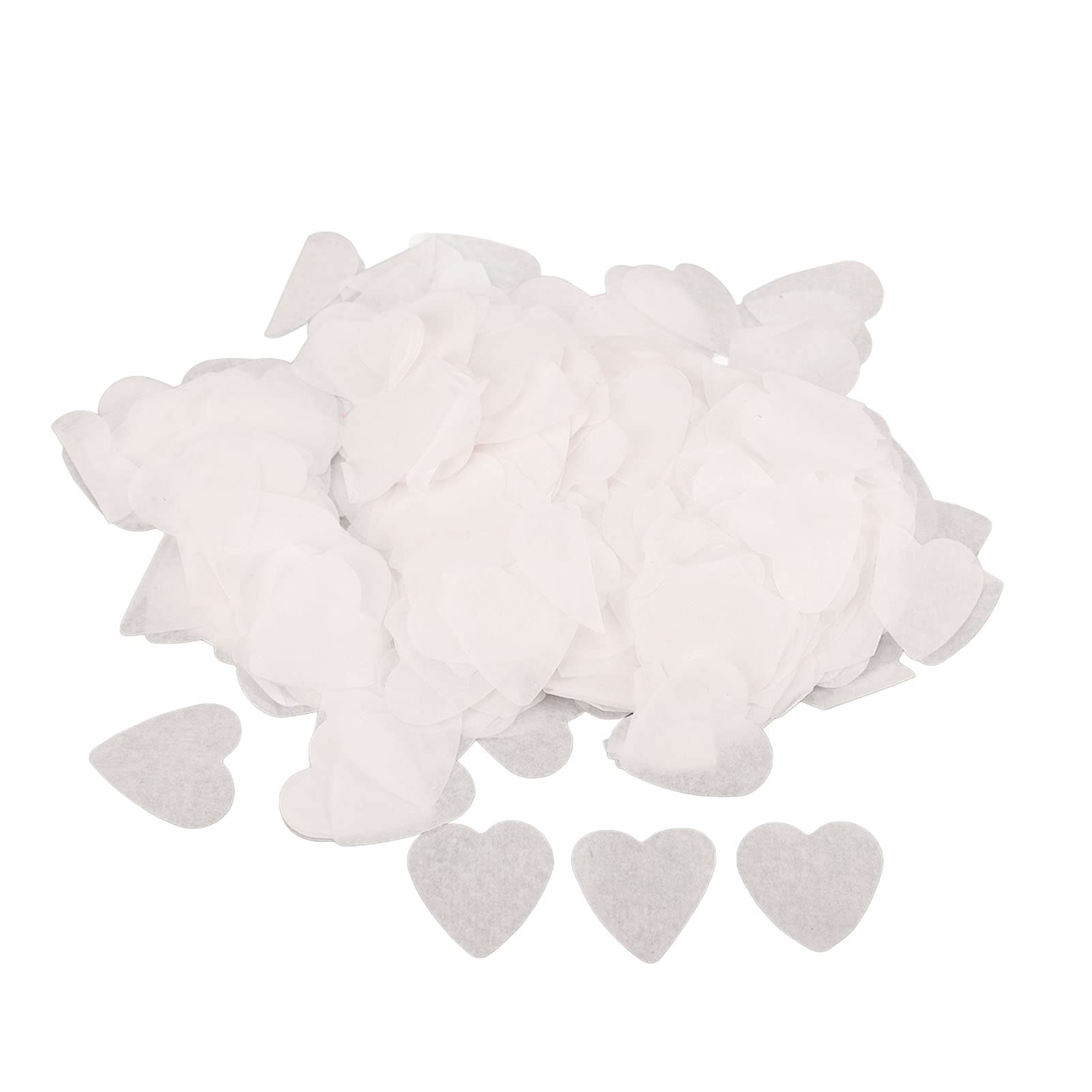 plplaaoo Love Heart Confetti Biodegradable Paper for Wedding Party Table Decoration Multifunctional Cute White Heart Confetti, 8 Packs White Tissue Paper Heart Confetti,