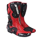 NEW Men's Motorcycle Racing Boots Red US 9.5 EU 43 UK 8.5