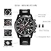 Stylish Men Sport Quartz Wrist Watch Black Waterproof Chronograph Watch with Date Display