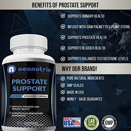 Prostate Health Supplements for Men with Saw Palmetto Extract & Plant
