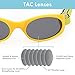 TRUST OPTICS Toddler Baby Kids UV400 Sunglasses with Two Adjustable Straps and Case - Pink Frame Grey Lens