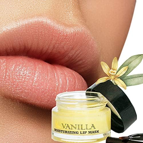 Moisturizing Vanilla Sleeping Lip Mask Balm, Younger Looking Lips Overnight, Best Solution For Chapped And Cracked Lips, Unique Formula And Power Benefits Of Green Tea
