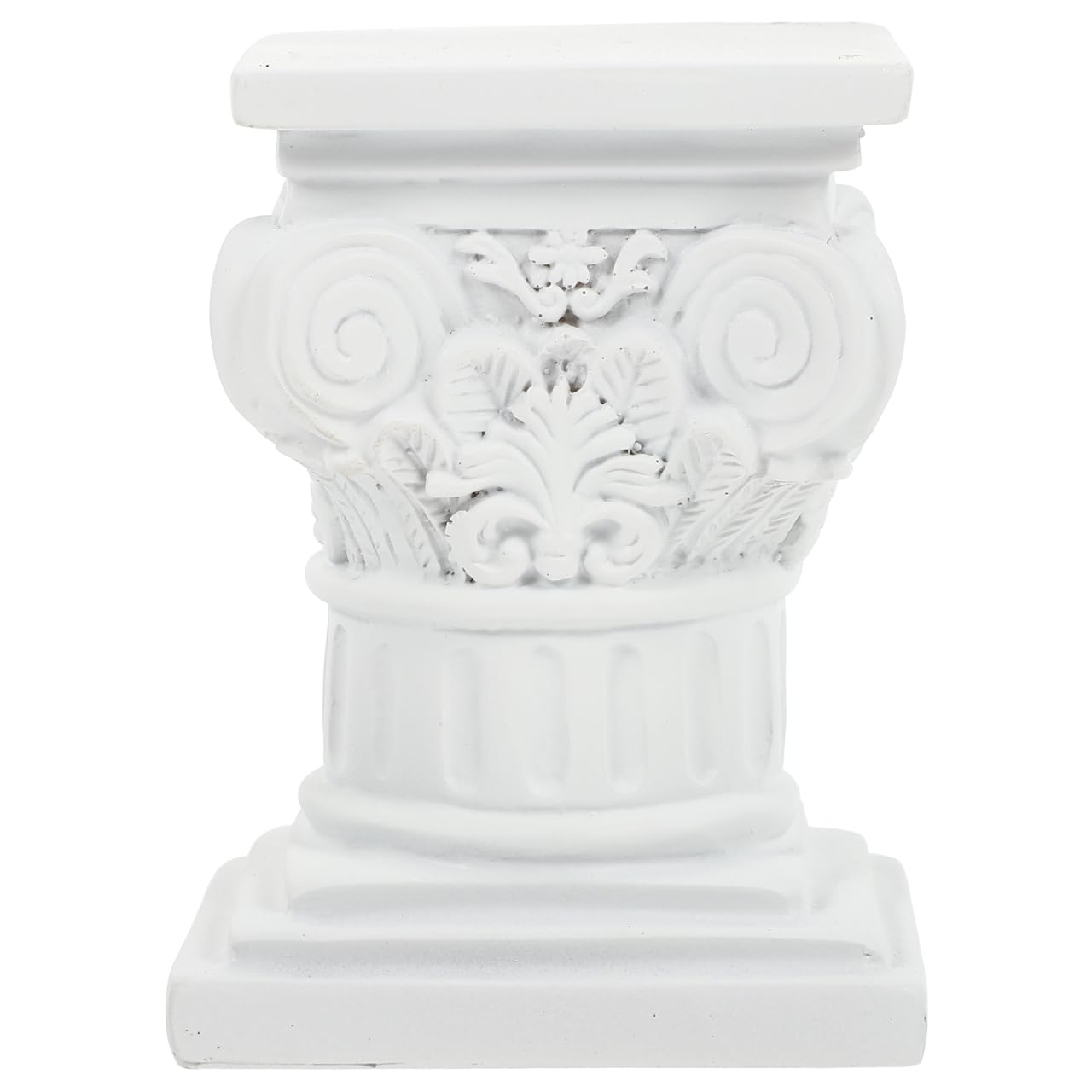 ORFOFE 1Pc Roman Pillar, Roman Column Resin Statue, Centerpiece Pedestal Stand Figurine Sculpture, for Wedding Home Garden Indoor Outdoor Decoration Lightweight - Square (White)
