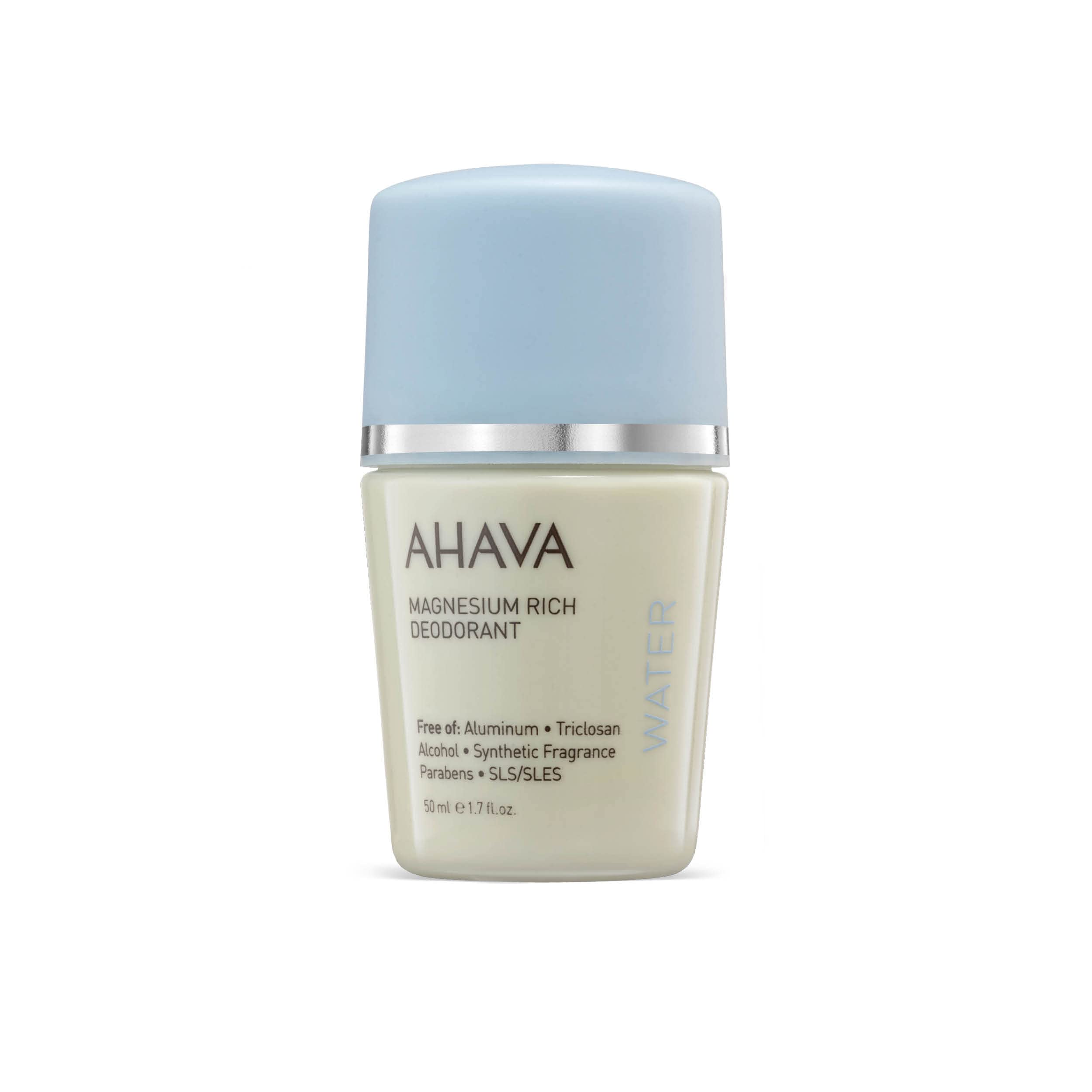 AHAVA Mineral Deodorant Roll-On for Women - Long-Lasting Protection Against Odor and Wetness (50ml)
