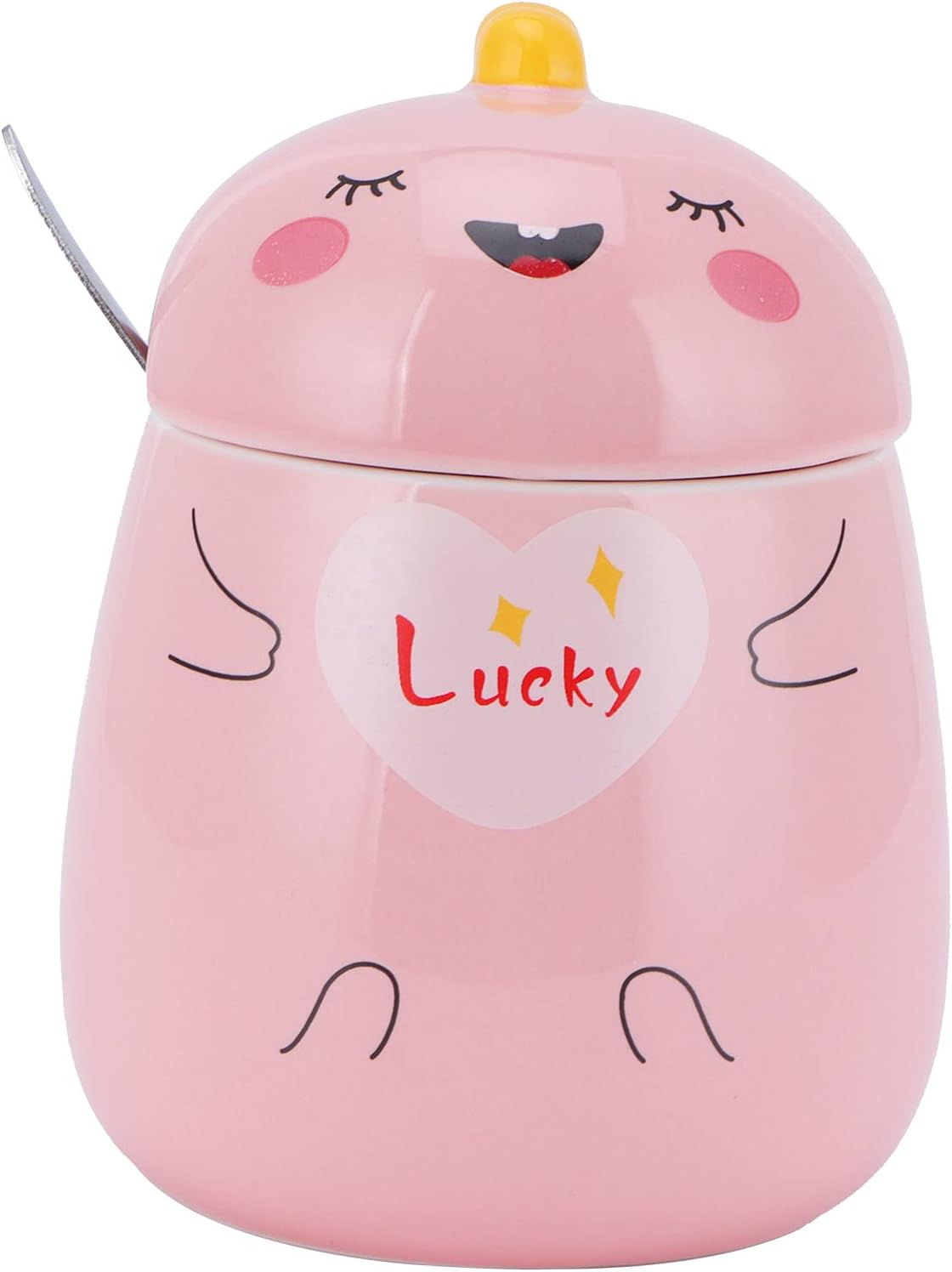 Milk Cup, Comfortable To Use 450ml Cute Ceramic Cup Lightweight and