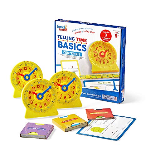 Hand2Mind Telling Time Basics Center Kit - Learn to Tell Time Activity Set with…