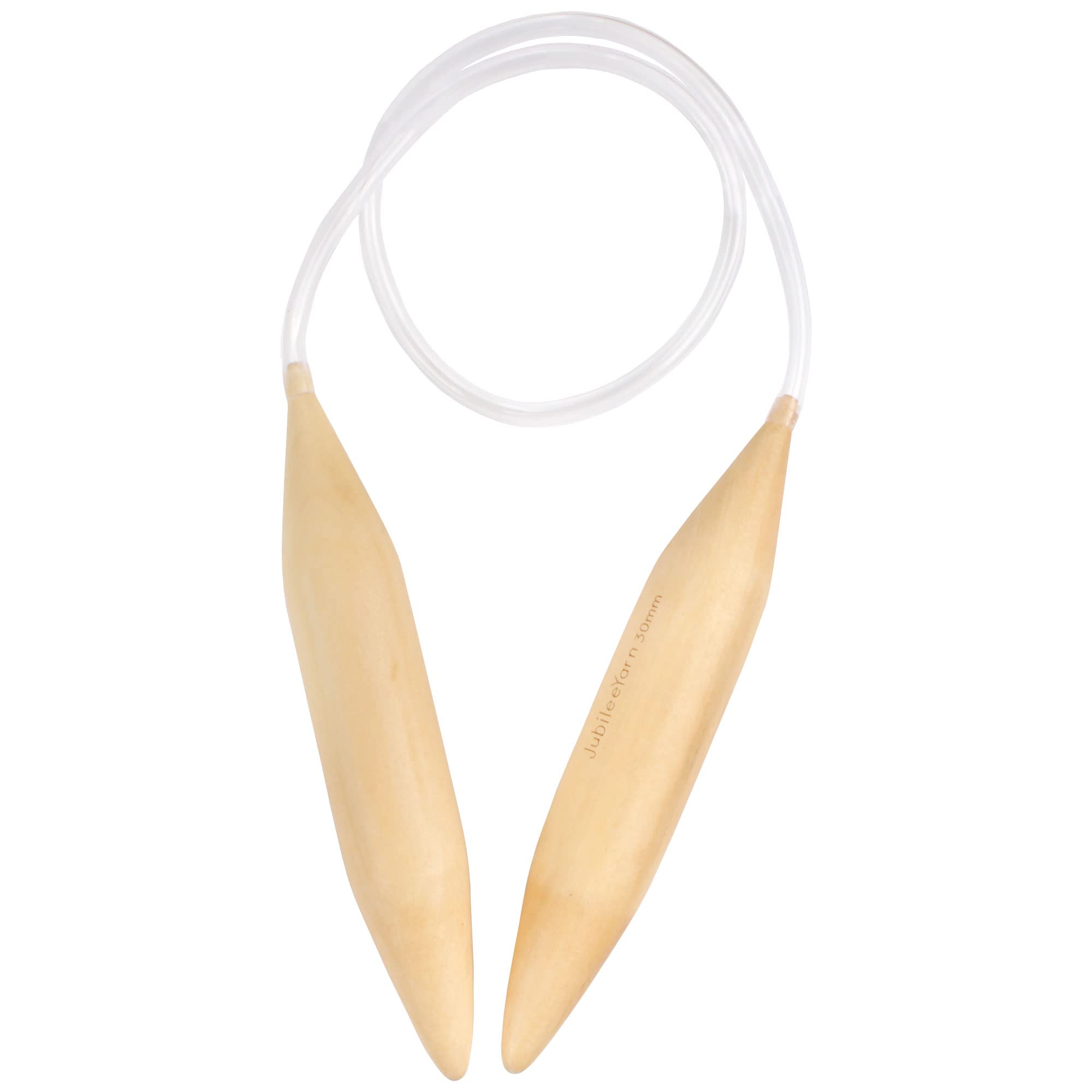 BambooMN JubileeYarn Jumbo Large Bamboo Circular Knitting Needles - US 65 (30mm) - 30"