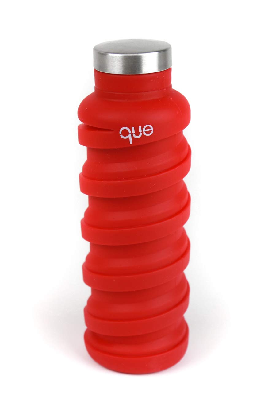 Que Collapsible Portable Bottle 560ml (Bonfire Red)
