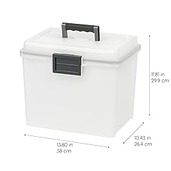 IRIS USA File Box WeatherPro Portable File