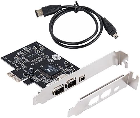 MACHENIKE PCIe 1394A Firewire Expansion Card 3 Ports, PCI Express (1X) to External IEEE 1394 Adapter Controller (2 x 6 Pin + 1 x 4 Pin) for Desktop PC and DV Connection