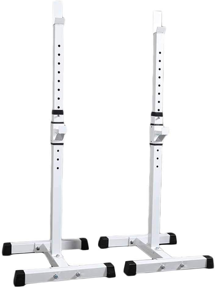 AKT Adjustable Squat Rack Barbell Power Bracket 8 Height Adjustment Weight Stand Bodybuilding Gym Weightlifting Heavy Support Load 100kg, 1 Pair