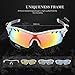 JOGVELO Polarized Sports Sunglasses,Cycling Glasses Men UV400 with 5 Interchangeable Lenes