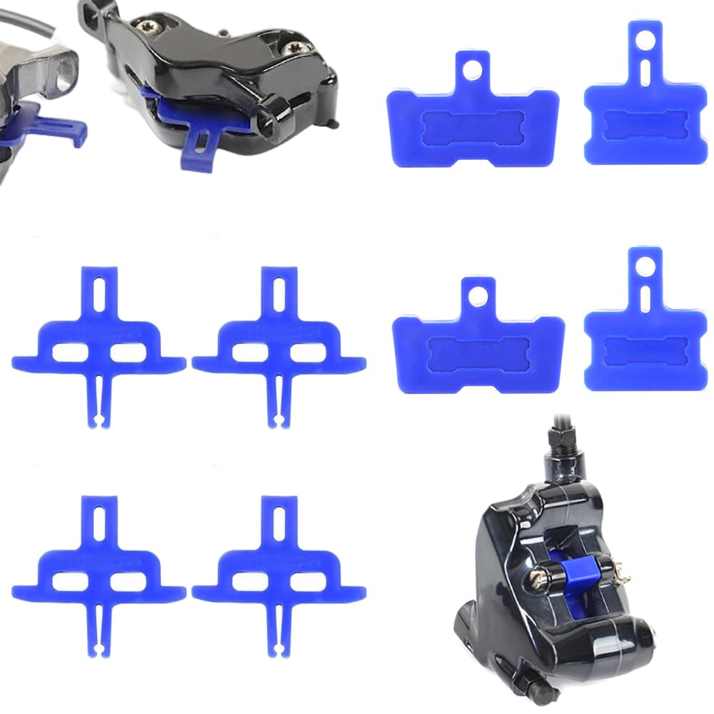 8 Pcs Hydraulic Disc Brake Pads Durable Bicycle Brake Spacer Universal Bike Oil Disc Protector Bike Parts Cycling Accessories Prevent Empty Pinch Mountain Bike Oil Disc Protector