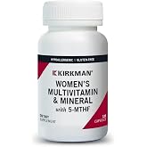 Kirkman Women's Multivitamin &amp; Mineral with 5-MTHF, 120 Capsules | Women&rsquo;s Vitamin &amp; Mineral Blend, Bioavailable 5-MTHF, DHEA, Resveratrol, Lycopene, Cranberry Extract, Plant-Based
