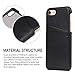 iPhone 8 Wallet Case, iPhone 7 Leather Card Case - SOWOKO Ultra Slim Faux Leather Credit Card Slots ID Holder Shockproof Protective Cover for Apple iPhone 8 (2017) / iPhone 7 (2016) - Black