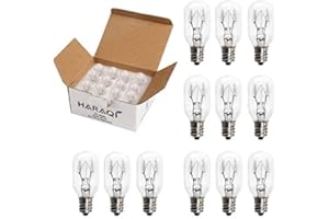 12 Pack Salt Lamp Bulbs,E12 25 Watt Incandescent Candelabra Bulbs,Long Lasting Replacement Light Bulbs for Himalayan Salt Lam