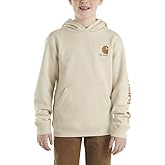 Carhartt Boys' Hoodie Fleece Pullover Sweatshirt, Malt