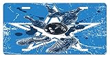Bowling Party License Plate by Ambesonne, Grunge