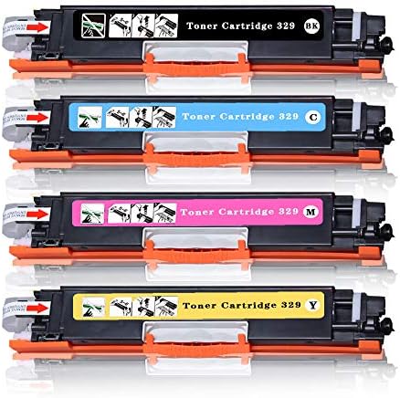 4-Pack of Set Color Toner Cartridge 729 CRG-329 Toner Cartridge Replacement for Canon i-SENSYS LBP7010C Series LBP7010 LBP7018C Printer