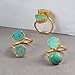 ZENGORI Pretty Natural Turquoise Wrap Adjustable Ring Gold Freeform Genuine Turquoise Ring G0183