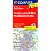 KOMPASS Großraum-Radtourenkarte Sachsen-Anhalt Nord – Niedersachsen Ost, 1:125000: Großraum-Radtourenkarte 1:125000, GPX-Daten zum Download: 2-delige fietskaart 1:125 000: 3705 Landkaart – Gevouwen Kaart, 3 februari 2017