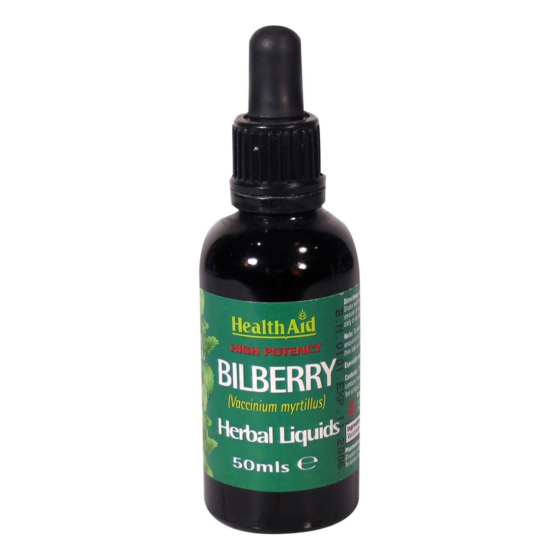 HealthAid Bilberry (Vaccinium myrtillus) 50ml Liquid