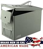 Solid Tactical New .50 Cal Metal Ammo Can, Military and Army M2A1 All-Metal Box for Ammunition and Storage, Made in the USA ...
