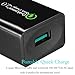 [Qualcomm Certified] Coocheer Quick Charge 2.0 12w USB Turbo Wall Charger Fast Charger for Samsung Galaxy S6, S6 Edge and More w/ 20awg 3.3ft Micro USB Cable - Black