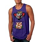 Allntrends Men's Tank Top Conor Mcgregor Inspired Tattoos (XL, Purple)